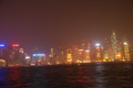 Hong Kong bei der täglichen Lasershow